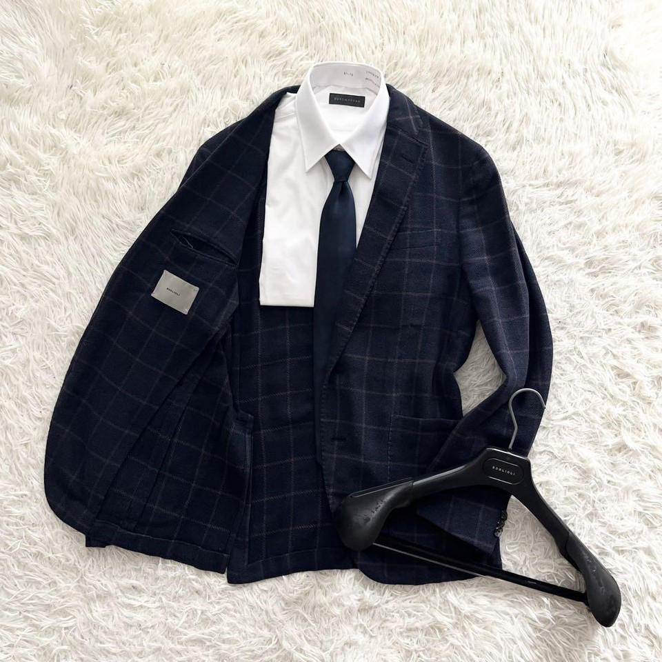 Boglioli Cotton wool navy jacket 48 eBay