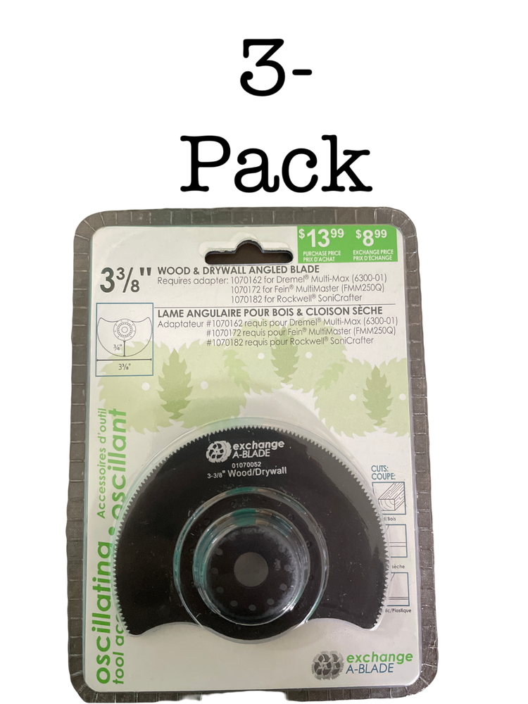 3-Pack Multi-Tool Oscillating Blades with A-Blade Exchange Free Shipping