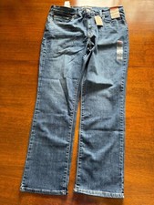 LEVI'S WOMENS 724 HIGH RISE SLIM STRAIGHT BLUE JEANS W34 L30 152
