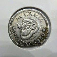 1960 Shilling Error Coin - Ragged Clip Rim Bite - Silver Elizabeth II