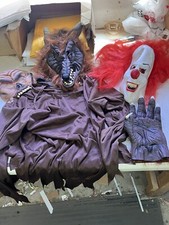 Seasons Halloween Mask Werewolf Rubber Wolf One Glove Extra Mask