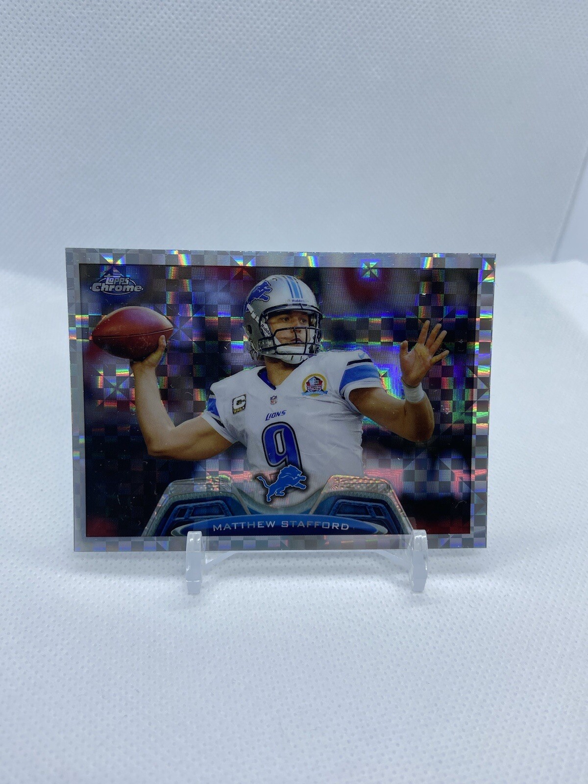 2013 Topps Chrome Matthew Stafford X Fractor Refractor Detroit Lions