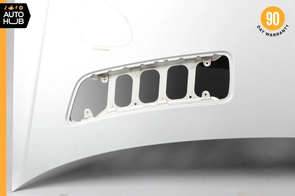 07-13 Mercedes W221 S400 S600 S63 AMG Conjunto de panel de capó plateado OEM Foto 4 de 4