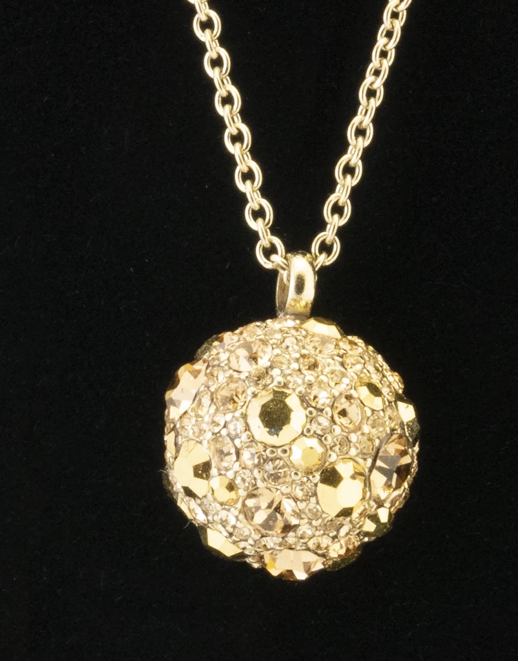 Collar colgante Fossil para mujer tono dorado JF01020710, nuevo Foto 3 de 4