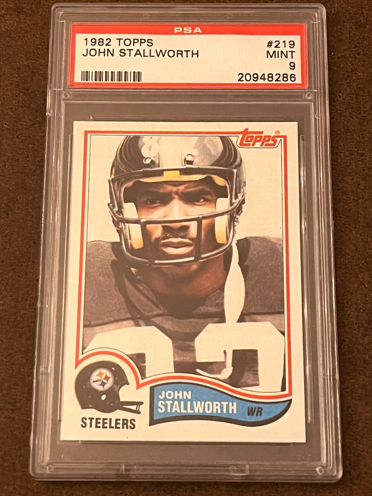 1982 Topps - #219 John Stallworth Steelers Mint MT PSA 9 (Set Break)