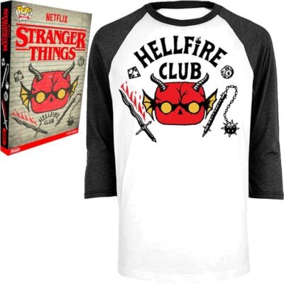 Funko Pop! Tees Boxed Stranger Things T-Shirt HELLFIRE CLUB Size 