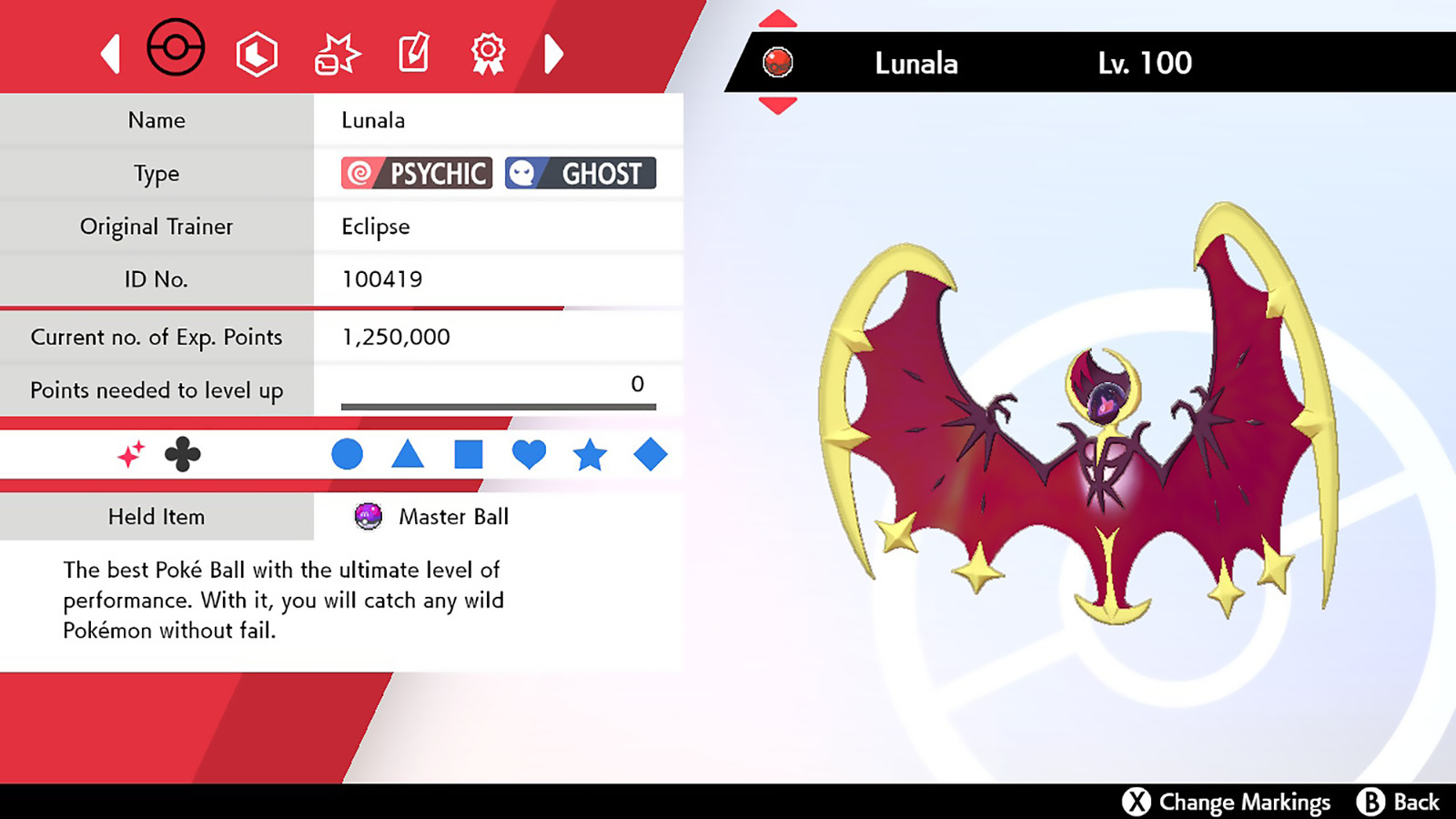 Lunala • Competitive • 6IVs • Level 100 • Online Battle-ready