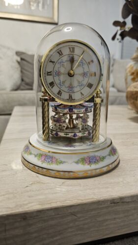 Rare manufacture en porcelaine Arzberg fabriquée en Allemagne - horloge carrousel détaillée - Photo 1 sur 11
