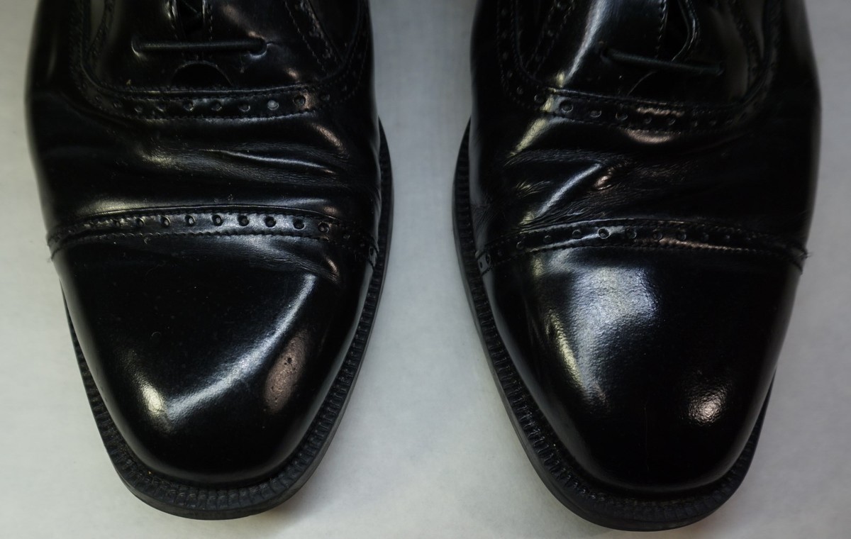 SAN REMO ITALY Men’s Black Leather Dress Cap Toe Oxfords Shoes Sz 9.5 W EUC San Remo Cap Toe Oxfords Italy Leather 9D Black | eBay main image 2