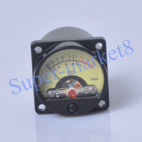2pcs VU Panel Meter 500μA Warm Back Light LED Recording Audio Level Amp 35x35mm - Picture 2 of 4