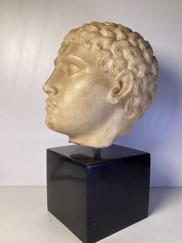 Roman Cast Marble Reproduction Head Sculpture from Metropolitan Museum of Art - Picture 3 of 8