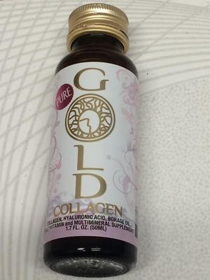 2 X Pure Gold Collagen, Gold Collagen Forte by Minerva - 1.7 OZ/50 ML EACH - UB