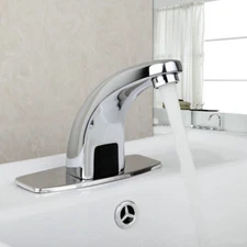 Chrome Automatic Sensor Touchless Faucet Hands Free Bathroom Vessel Sink Tap