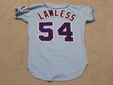 Tom Lawless Game Worn Signed Jersey 1993 California Angels