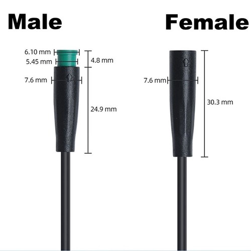 1m M6 2 3 5 Pin core 6mm male female Julet ebike Butt Cable waterproof Sensor - Picture 6 of 15