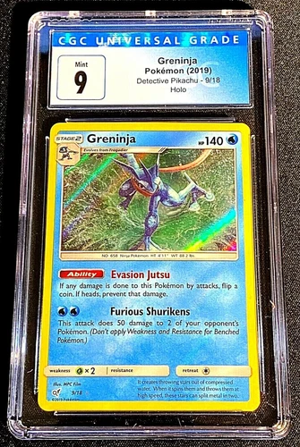 POKÉMON TCG 2019 PIKACHU DETECTIVE GRENINJA 9/18 HOLO CGC 9 MINT G2138