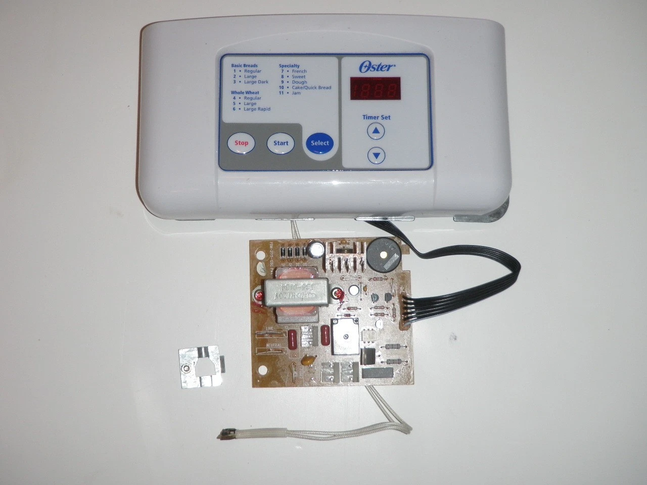 Oster Sunbeam Bread Machine Control Panel with PCB & Thermistor 5814 (BMPF)