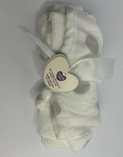 Parents Choice Walmart White Grey Polka Dot Spotted Circles Plush Baby Blanket