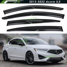 For 2013-2020 Acura ILX JDM Wavy Mugen Style Window Visors Rain Guards Vents