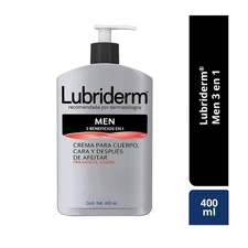  LUBRIDERM Men 3-in-1 Body, Face & Post Shave Lotion, Light Fragrance 13.5 Oz 