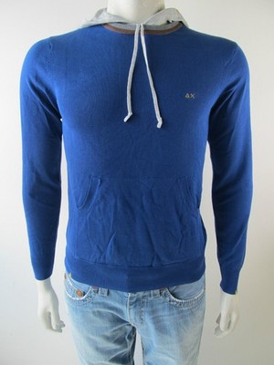 Sun68 Herren Sweater Pullover Kapuzen Blau S