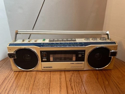 Vtg Sanyo M7770K Stereo Radio Cassette Recorder Boombox Retro Works Pls Read