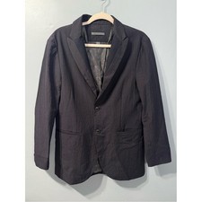 John Varvatos Italian Virgin Wool Black Men  s Sport Blazer Size EU48 Medium