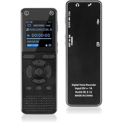 Digitales Diktiergerät Sprachrekorder MP3 Voice Recorder USB-C 64GB