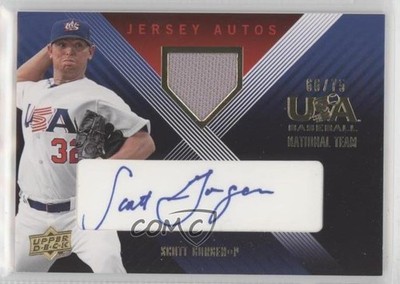 2008 Upper Deck USA Baseball National Teams Team 66/75 Scott Gorgen Auto 4k8