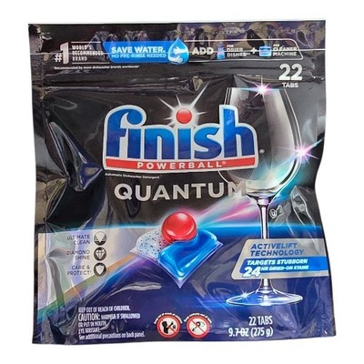 Finish Quantum Powerball Dishwasher Detergent Tabs 22 Ct New Sealed