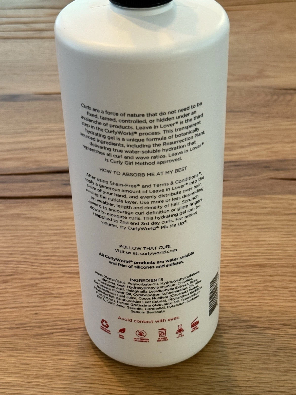Curlyworld Leave In Lover Clear Co-Wash Hydrating Gel 950ml - New BBE 03/2025 3