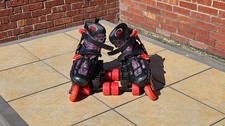 Falcon 2-in-1 Combo Quad and Inline Skates for Kids, Adjustable Sizing