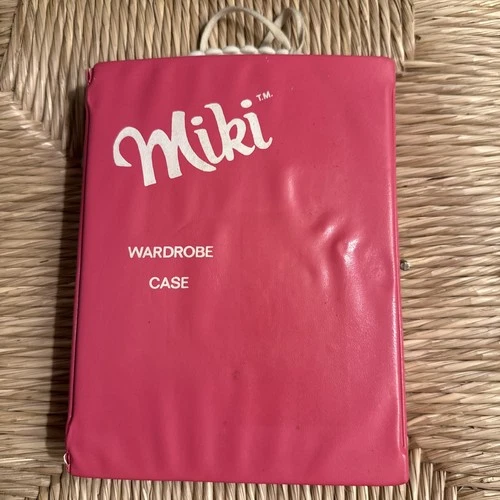 Vintage Miki Wardrobe Case Doll Lot w/ 2 Dolls Clothes Accessories Pink 1960s