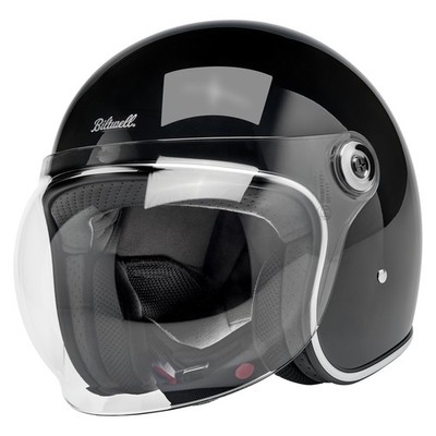 Biltwell Tahoe Motorradhelm Schwarz Glanz XL