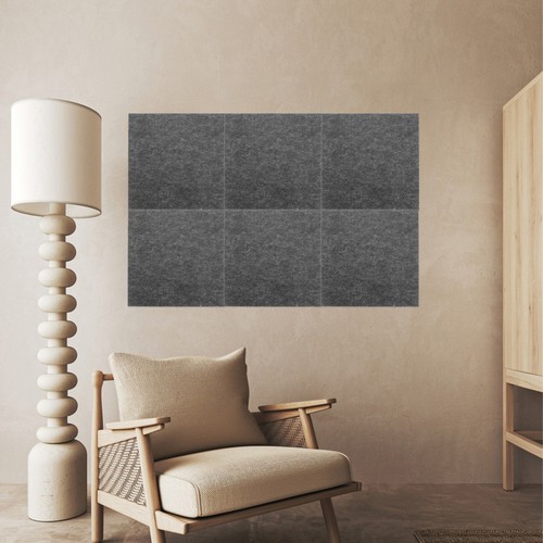Large Cork Board Alternative 8pcs Square Felt Wall Tiles Cork Boards For Walls - Picture 8 of 12