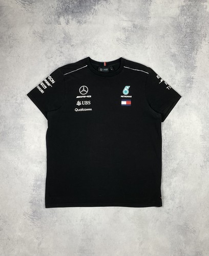 Mercedes Benz Shirt Mens Size XL Black AMG Petronas F1 Formula One Racing Team - Picture 2 of 14