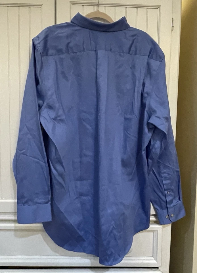 Camisa cuello Lands End para hombre - Kwik Trip - azul talla XL 17-17 1/2 Foto 3 de 4