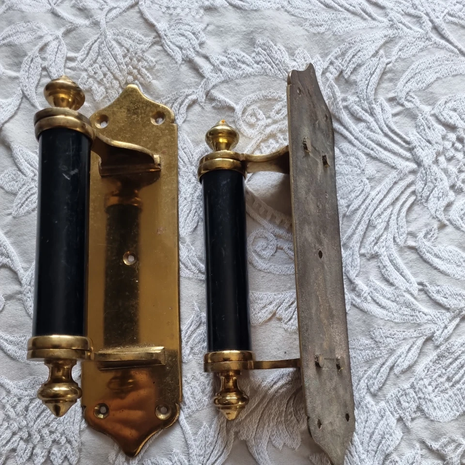 Elevador de tirador de ventana de marco de latón antiguo tirador de manija de maletero antiguo Foto 2 de 4