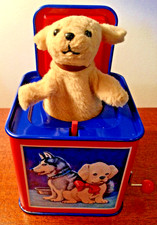 Vintage Schylling Dog Mini Jack in the Box “How Much is that Doggy in the Window