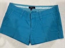 Hurley Turquoise Cuffed Shorts Size 1/ Low Rise Beachy Summer Essential