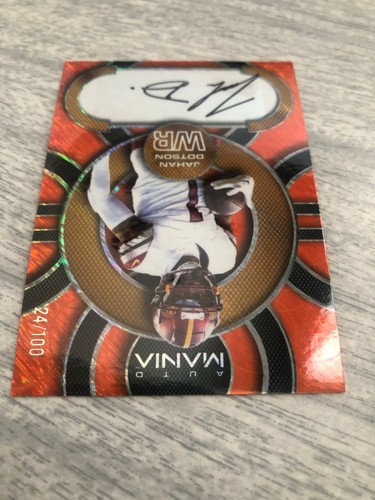 2022 Mania Retail Circle Orange Sparkles 24/100 Jahan Dotson Rookie Auto RC - Picture 6 of 7