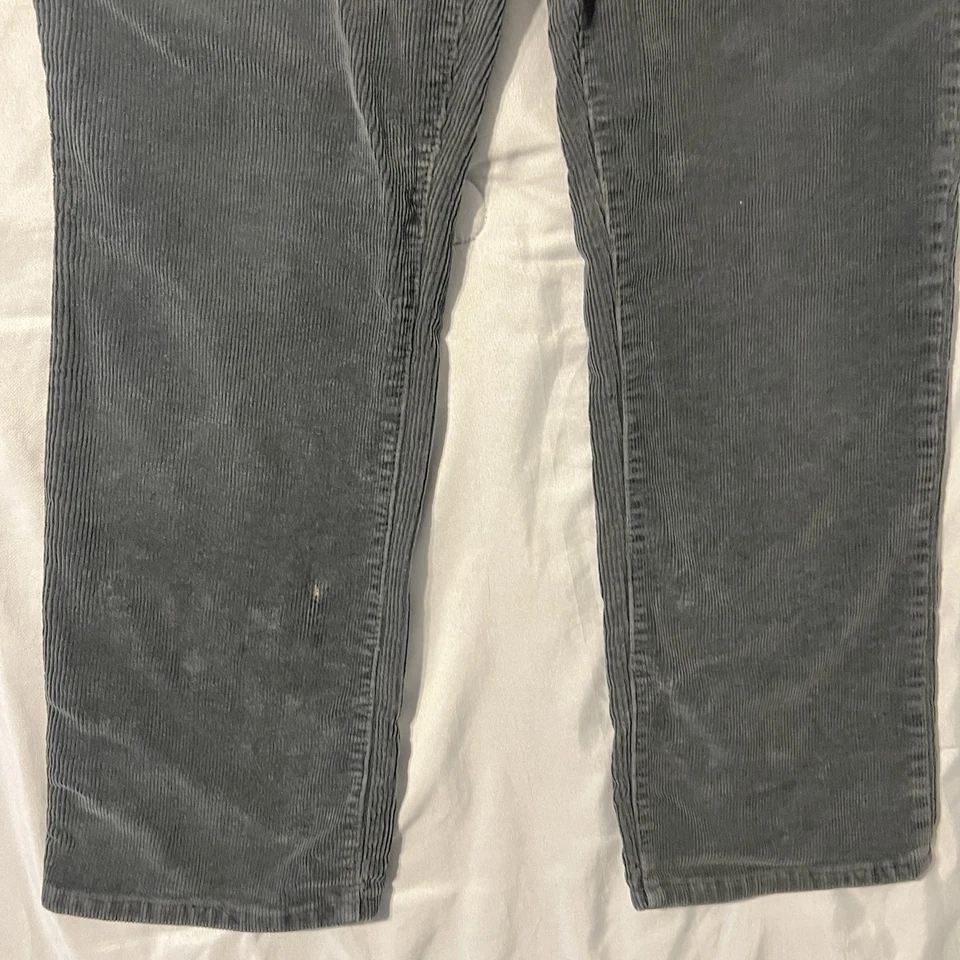 Pantalones Chaps Ralph Lauren Mujer 12 Gris Carbón Pana Invierno Cómodos Elastizados Foto 4 de 4