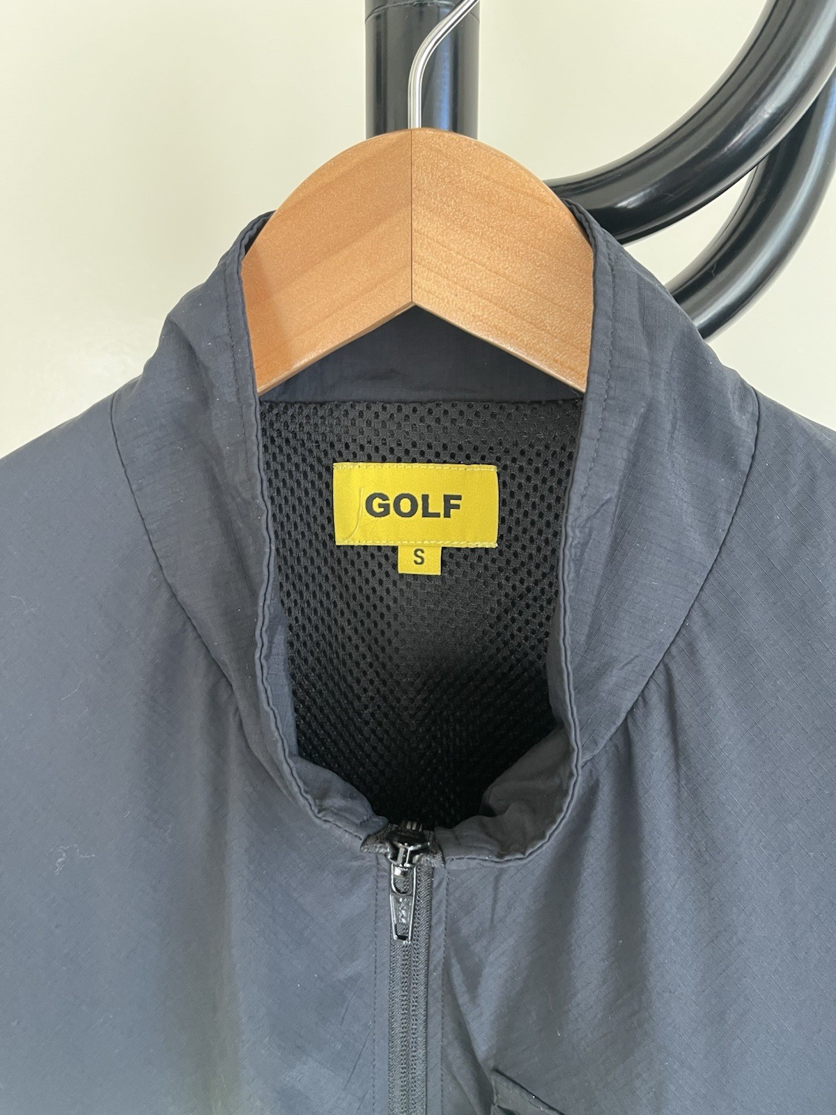 Golf Wang Small Windbreaker Jacket Split Black Ne… - image 4