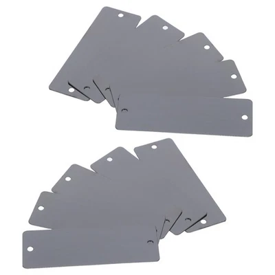 10 Pcs Edelstahl -Typenschild Leere Metallanhänger -Namensplatte - Bild 1 von 4