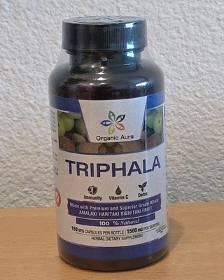 Organic Aura Triphala, 1500mg, 150 capsules