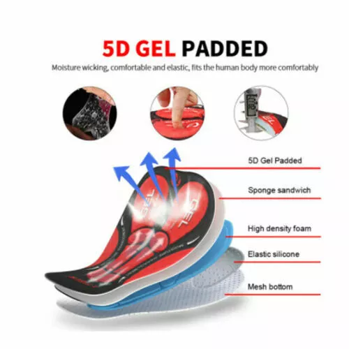 Hombres Mujeres Ropa Interior Bicicleta Pantalones Cortos Transpirables Secado Rápido 3D Gel Acolchado Esponja - Imagen 3 de 33