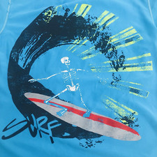 Cherokee Boys' Graphic Print Short Sleeve Rash Guard Swim Shirt Size L/G 12-14