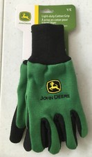  2 Sets Of 2 Gloves John Deere Cotton Grip Gardening Gloves - YOUTH SIZE