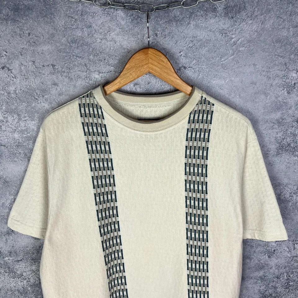 Camiseta Hombre Vintage Vision Street Wear Beige Algodón Talla M Foto 2 de 4