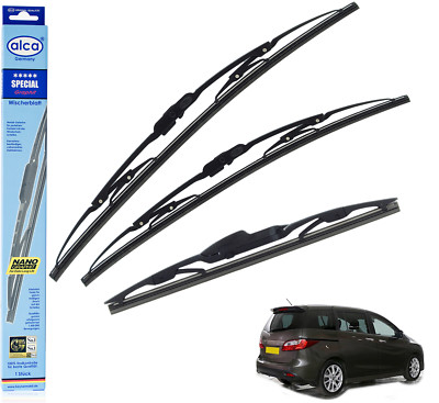 Fits Mazda 5 2010-2015 Standard Wiper Blades Set Of 3 AS26''16''12''ARC Alca